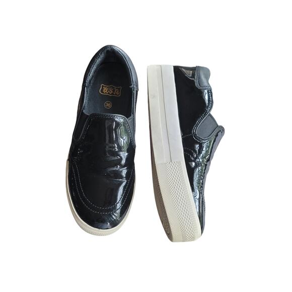 Ash Jam Slip On Black Patent Leather Sneaker (350396) Women's‎ Size EU 36 - Picture 3 of 7